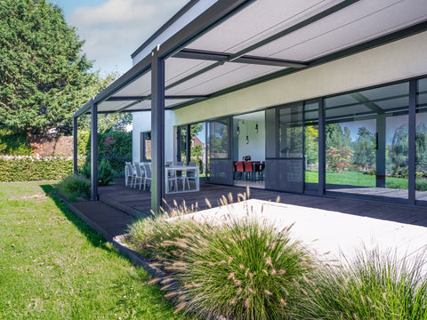 pergola, pergolazonwering, overkapping, aluminium pergola, V642, zonwering