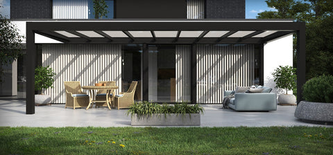 terrasoverkapping, aluminium overkapping, overkapping, zonwering, aluminium terrasoverkapping
