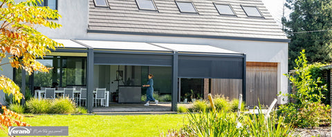 vrijstaande overkapping, constructie, overkapping, pergola, pergolazonwering, zonwering, buitenzonwering, pergola op maat, 