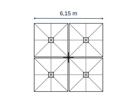 4x Vierkant XL