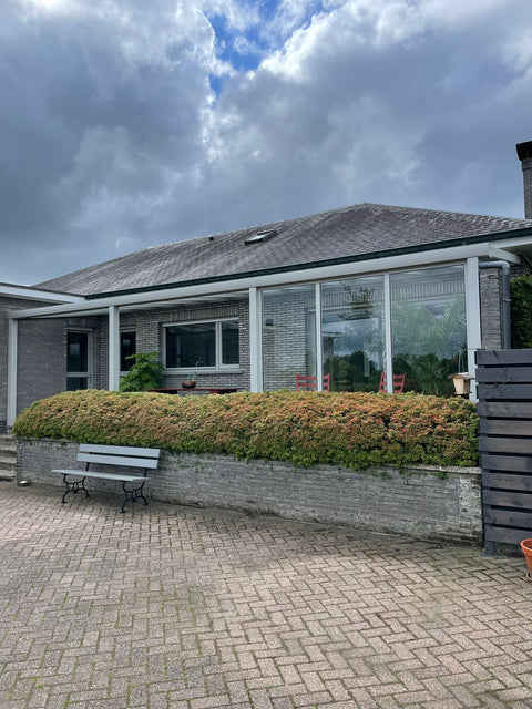 Terrasoverkapping met schuin dak